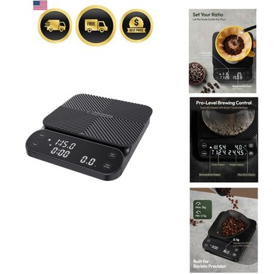 S3 Smart Coffee Scale - 3 Modes, Rechargeable, Silent Operation & Large Display