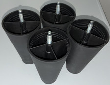 4 x Sofafüße 15 cm Schwarz Kunststoff Ikea