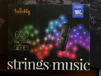 NEW***Twinkly Smart Light Bundle 600 RGB LED + Music Gen II TWPACK001-US