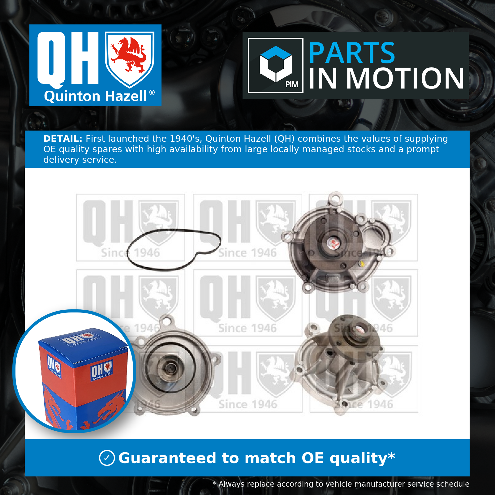 Water Pump QCP3753 Quinton Hazell Coolant 2712000501 2712000901 Quality New