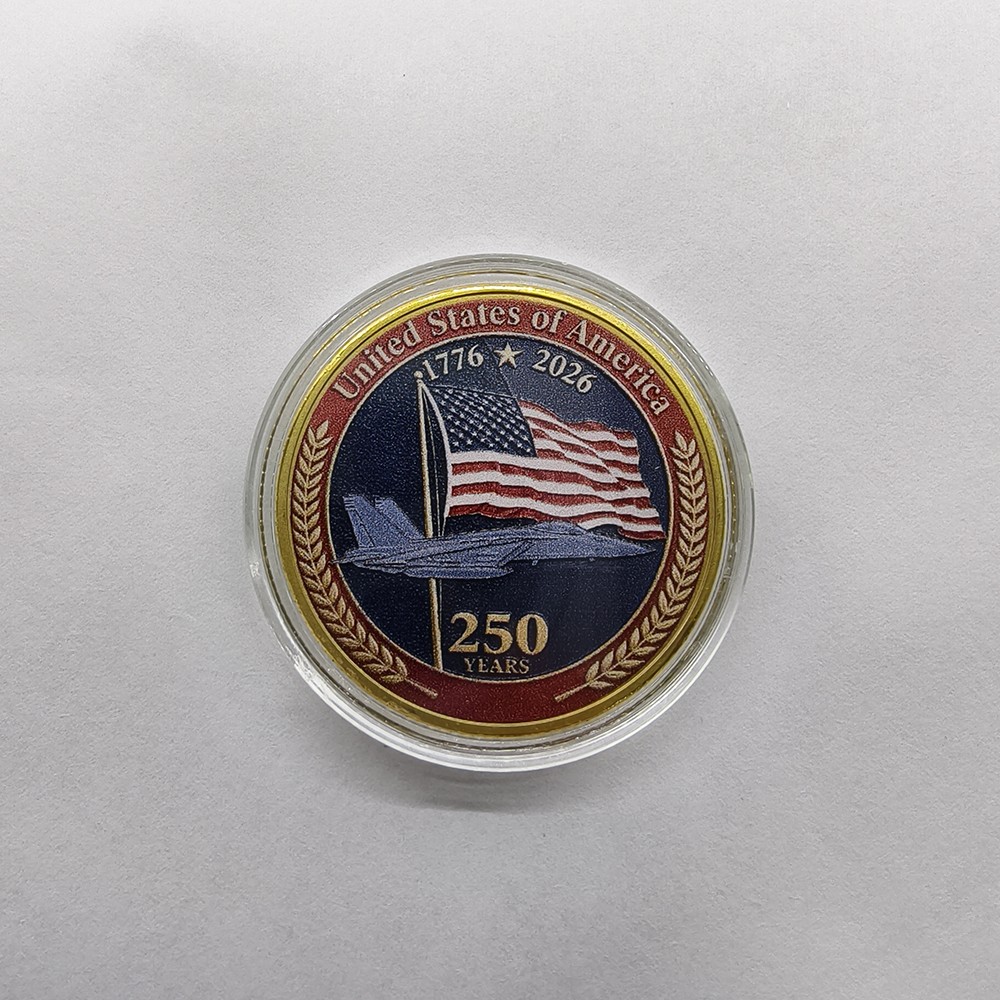10pcs 250th Anniversary US Gold Commemorative Coins With Box Collection Gifts