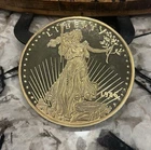 1986 Liberty 8 Ounce Silver Coin - Gold Plated
