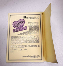 Annette Funicello Bear Co Amethyst Sweetheart Gem 9.5". Box has been in storage