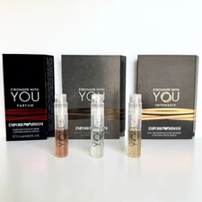 Giorgio Armani STRONGER WITH YOU Cologne Collection Sample Spray Vial 3pc  Set