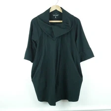 Ming Wang Small Jacket Black Cocoon Lagenlook Artsy Minimal Lagom Modern