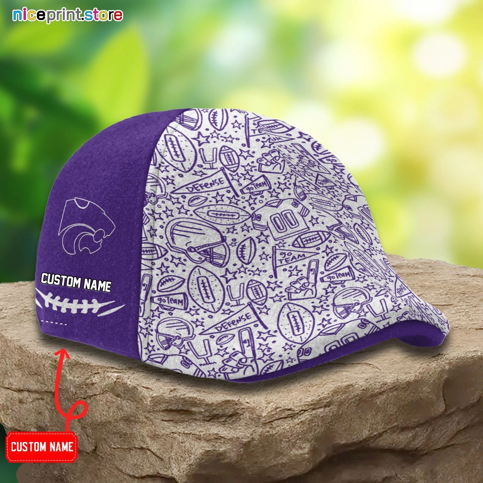 Kansas-State Team Wildcats Ivy Cap Titans Cap Flat Cap Driving Cap Golf Cap