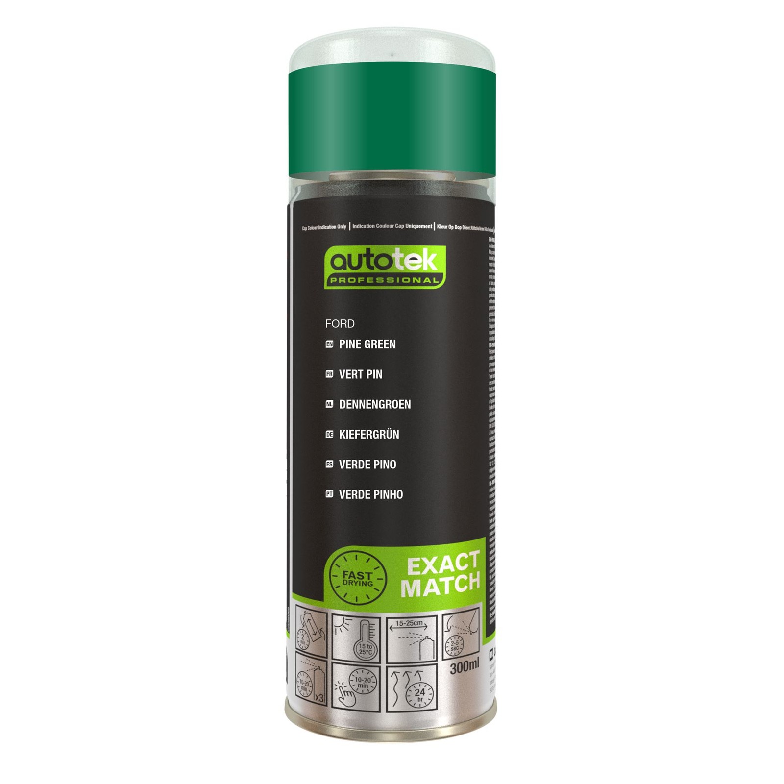 Autotek Ford Pine Green Fast Drying High Coverage Aerosol Spray Paint 300mL