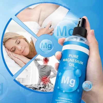Pure Organic Magnesium Oil Spray For Feet,Body,Skin,Topical Magnesium Oil8 D5N7
