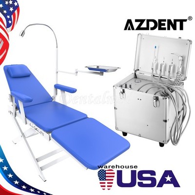 Dental Delivery Unit Air Compressor Suction Syringe 4Holes /Portable LED Chair