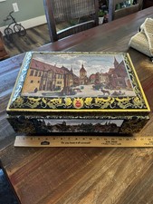 E. Otto Schmidt GermanCookie Tin LebkuchenCookie Biscuit Tin Box 16.5 x 11.75"