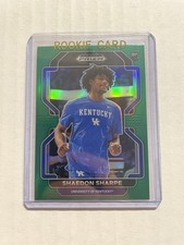2022 Panini Prizm Draft Picks Shaedon Sharpe Green Prizm Rookie Card