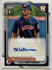 2024 Bowman BRICE MATTHEWS #PPRA-BM 1st Prospect Autograph Houston Astros