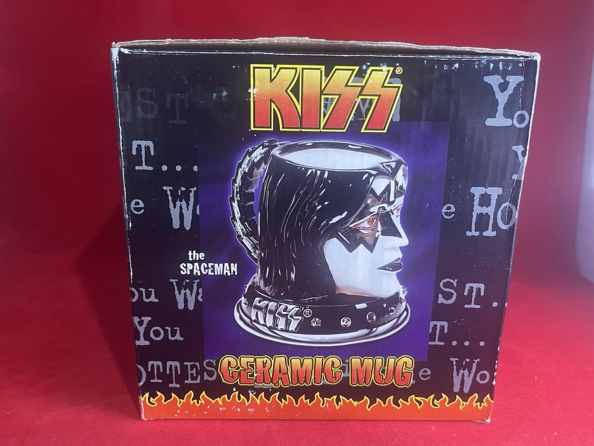Vtg Kiss The SPACEMAN Ceramic Mug By Spencer 2002 Complete w