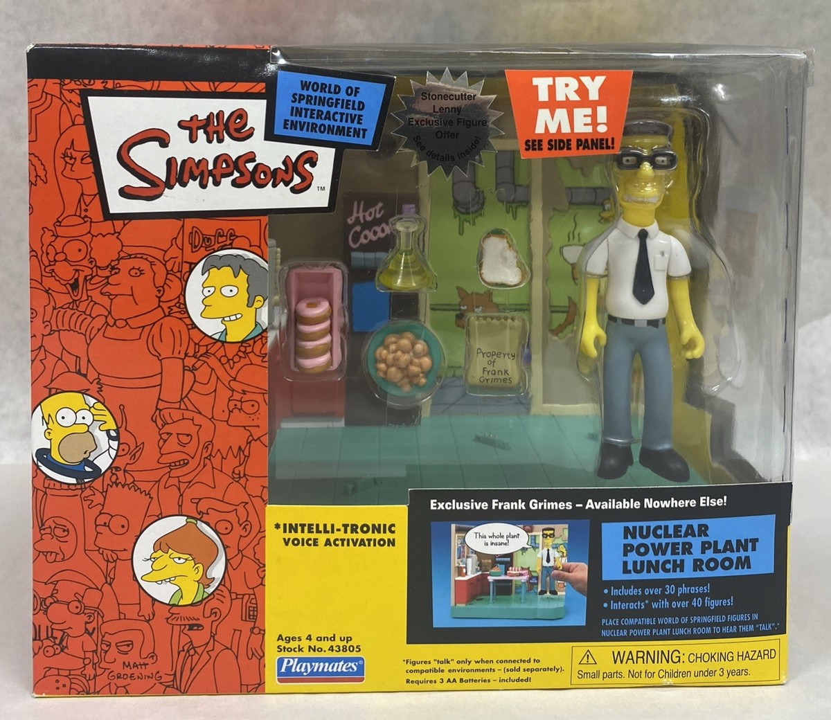 2003 WOS Playmates Simpsons Nuclear Power Plant Lunch Room w