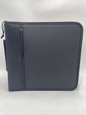 Black Binder 208 CD Case w/ Front Zipper Pock...