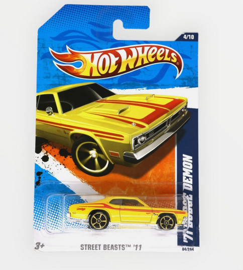 Hot Wheels '71 Dodge Demon 84/244 - Yellow