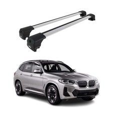 Dachträger Grundtäger für BMW IX3 G08 2020-2025 75kg Aluminium Silber 2 tlg