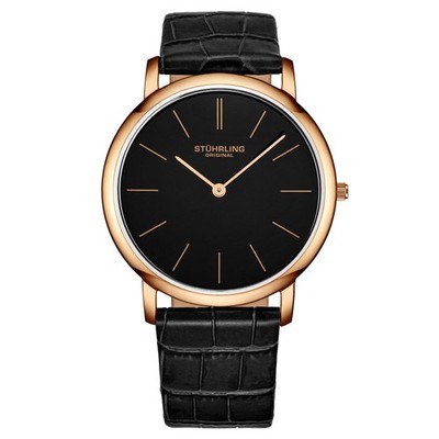 Symphony Black/Leather/Black Dial/Rose/Rose  Case 601.3345K1 | Black Dial Wristw