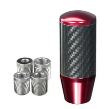 Carbon Fiber Shift Knob With 4 Alloy Adapters Red Weighted Shift Knobs Ge...