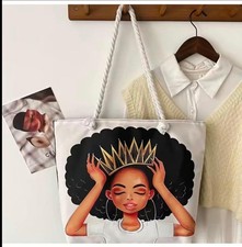 Canvas Tote Bag Large Capacity Women Shoulder Bag Everyday Work School Shopping