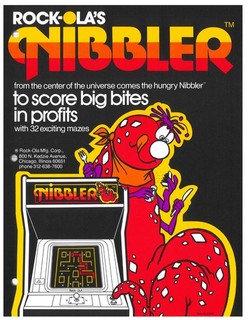 Nibbler Rock-Ola Video Arcade Flyer / Brochure / Ad - Hard to Find
