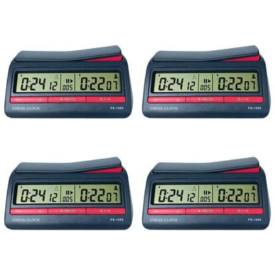 4X Professional Advanced Chess Digital Timer Schachuhr Count  Down Brettspi7957