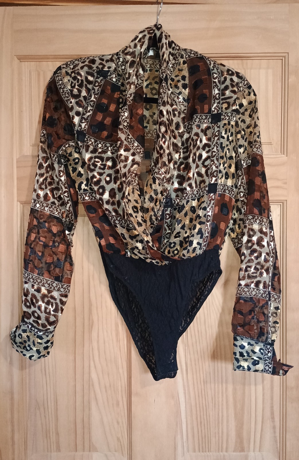 Cache Leopard Body Suit Size 6 - image 1