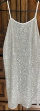 ART CLASS Girls SILVER SEQUIN Sparkle CHRISTMAS Slip DRESS Size Large 10/12 NEW 