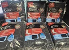 6 packages of SIX Hanes New Cushion Men's Socks, Crew, Black, Size 6-12