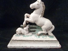 Horse on BASE Equestrian Cast Iron Door Stop  Beautiful 