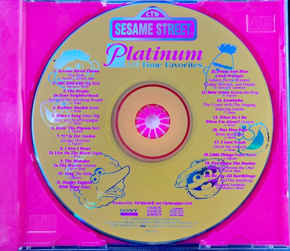 PLATINUM ALL TIME FAVORITES BY SESAME STREET ORIGINAL MINT
