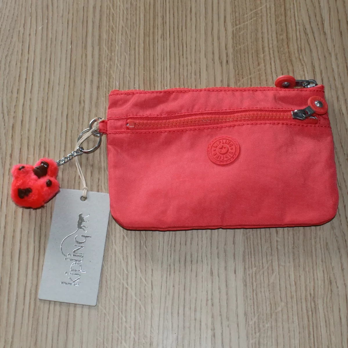 Kipling Basic EWO Nylah Pink Soft Pouch / Comemetic & Make Up Bag / Pencil  Case