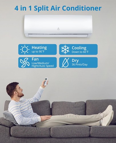 18,000 BTU Ductless AC Mini Split Air Conditioner and Heat Pump 19 SEER 1.5 Ton - Picture 5 of 8