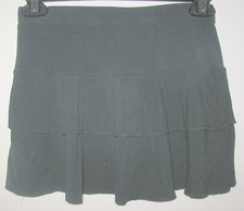 TOTAL GIRL  BLACK ELASTIC WAIST TIERED COTTON STRETCH SKIRT - GIRL'S SIZE 8