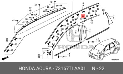 Original OE Clip-E Dach 73167TLAA01 für Honda 73167T-LAA01