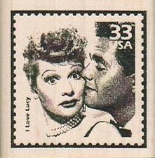 Faux Postage 1 3/4 x 1 3/4" Rubber Stamp, Post Card Stamp, Media Mail