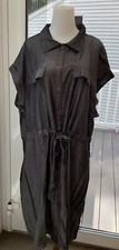 LuLaRoe X-LargeChambray Stacie Shirt Dress - Metallic Gray And Black  - NWT
