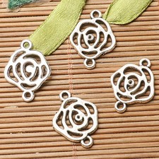 62pcs dark silver color rose flower design connector for jewerly making EF2805