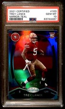 2021 Panini Certified Rookie Mirror Teal 40/50 Trey Lance #103 PSA 10 GS2