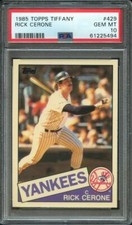 1985 TOPPS TIFFANY 429 RICK CERONE PSA GEM MT 10 