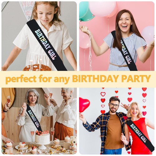 Birthday Girl Sash Birthday Sash Birthday Sash for Women Black Birthday Sash ... - Picture 7 of 7