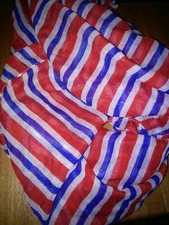  Red White & Blue Infinity Scarf-Patriotic-4th July--Stripes-EBXX