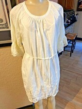 Ella Moss  Boho Floral Embroided Crochet Like Trim  Layered Dress Sz S  x7