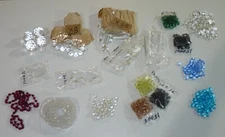 17+ Lbs. Mixed 1990's Czech. Cut Lead Glass Drops, Prisms, Crystals, Chandelier.