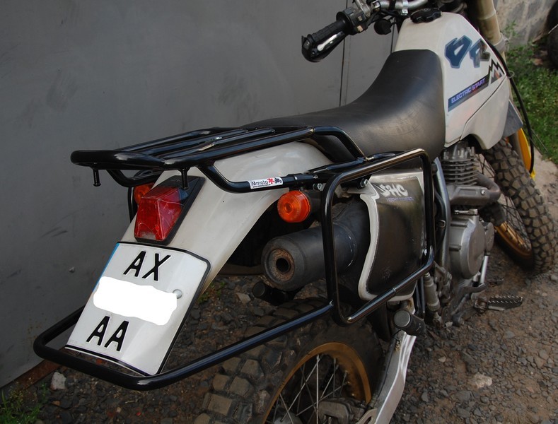 Whole-welded luggage rack system for Suzuki DR650