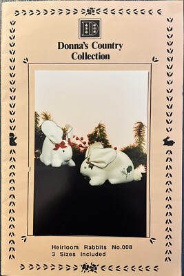 Donna s Country Collection Heirloom Rabbits Sewing Pattern 3 Sizes Inc. Uncut