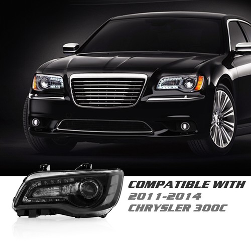 OEMDEPOTS Passenger Side Headlight For 2011-2014 Chrysler 300 – LED DRL Projector