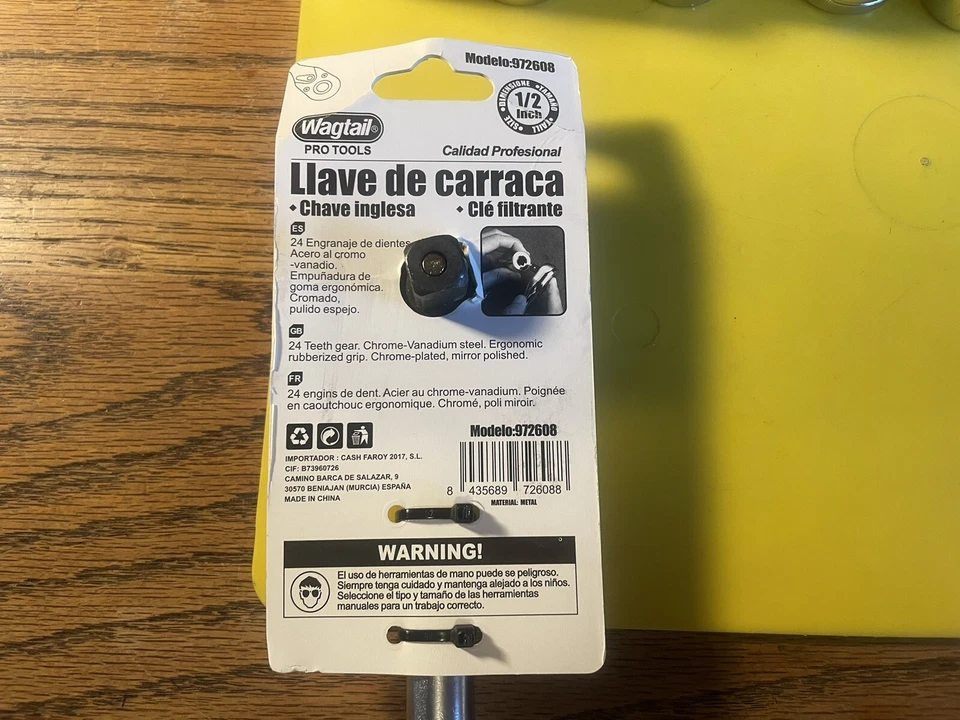 ALLTRADE BRAND 1/2”DRIVE METRIC NIP 9 PIECE SOCKETS 15-35mm+WAGTAIL RATCHET L71 - Image 4 of 4