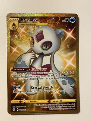 FROSLASS 226/203- EVOLVING SKIES POKEMON CARD-GOLD SECRET RARE- NM PACK  FRESH | eBay