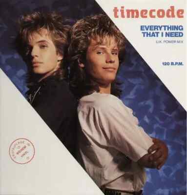 Timecode Everything That I Need (U.K. Power Mix) WHITE VINYL NEAR MINT